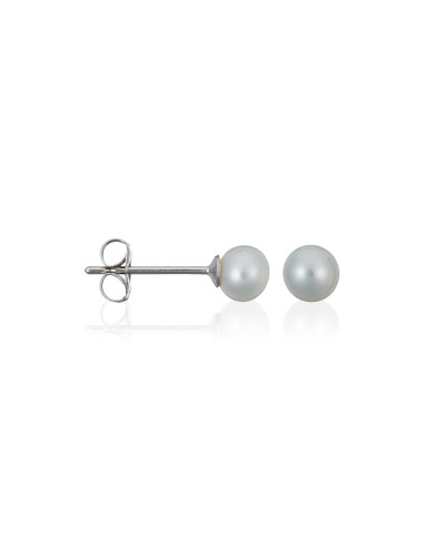 Boucles D'Oreilles Instant d'or my Pearl Perles Blanches Or Blanc 375/1000 Perle et Zirconium