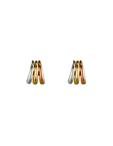 Boucles d'oreilles Instant d'or Trianon Or Tricolor 375/1000 et oxyde de zirconium