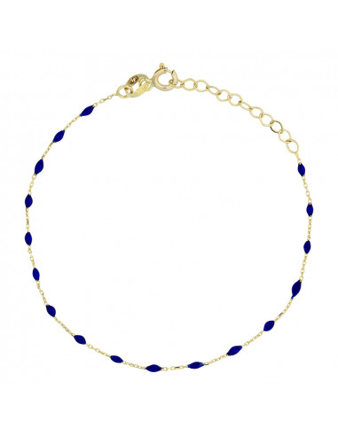 Bracelet " Amada Bleu" Or jaune 375/1000